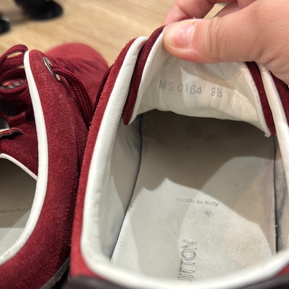 Louis Vuitton Red Sneakers Suede Low-Top - Picture 10 of 10